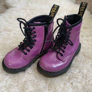 Dr. Martens 1460 Purple Glitter Lace-Up Boots
